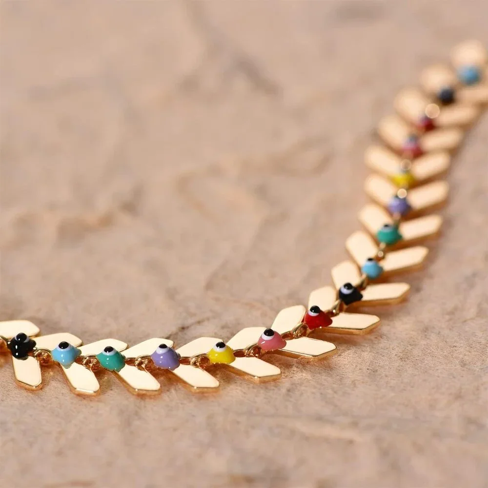 Anklet for Women Gold Chain 14K Gold Plated Dainty Boho Beach Summer Simple Foot - Picture 5 of 6